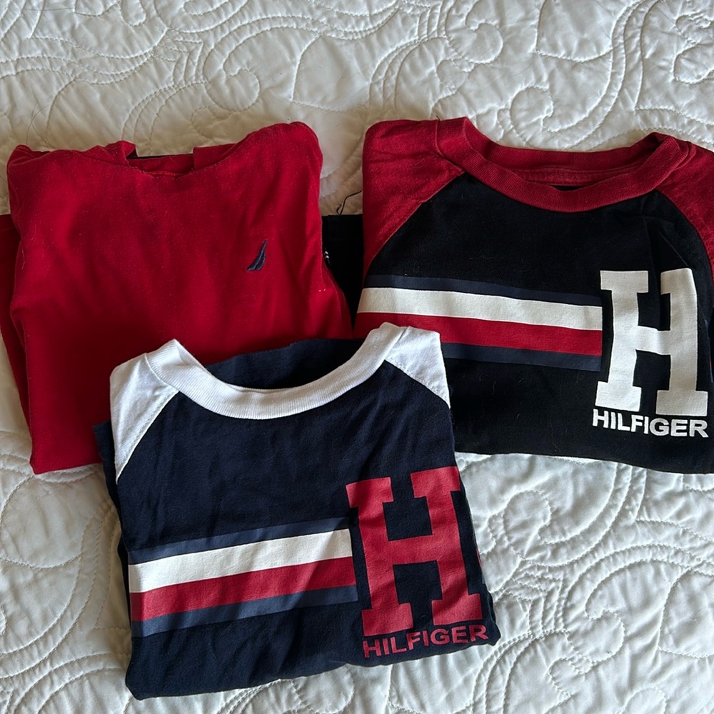 Tommy Hilfiger/Nautica long sleeve shirts.